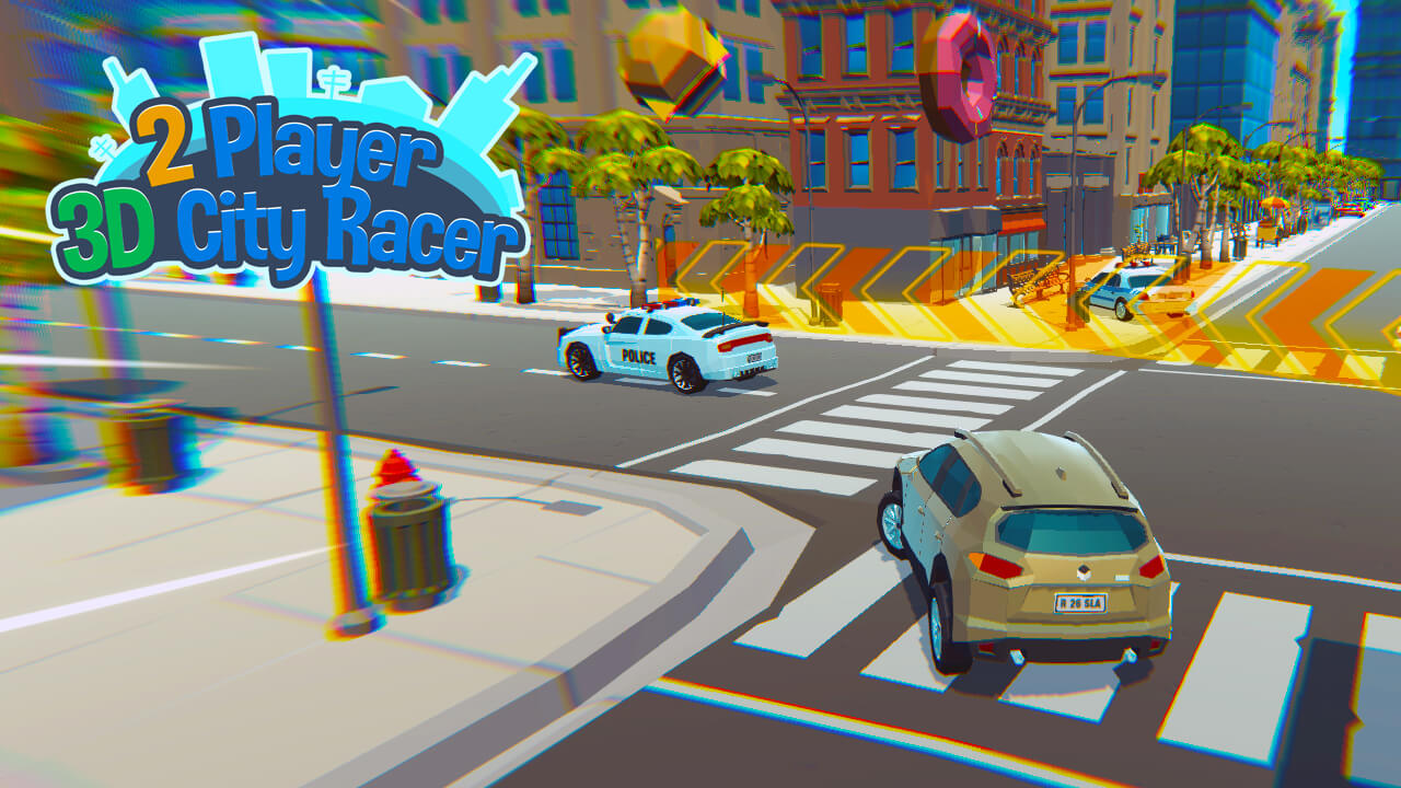 2 Player 3D City Racer – Corrida Urbana para 2 Jogadores