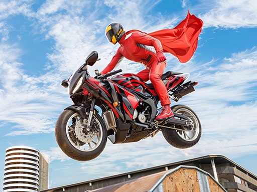 Real Motorbike Super Hero Stunt 3D – Acrobacias Radicais de Moto
