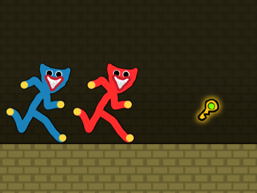 Red and Blue Stickman Huggy – Abraço dos Bonecos de Palito