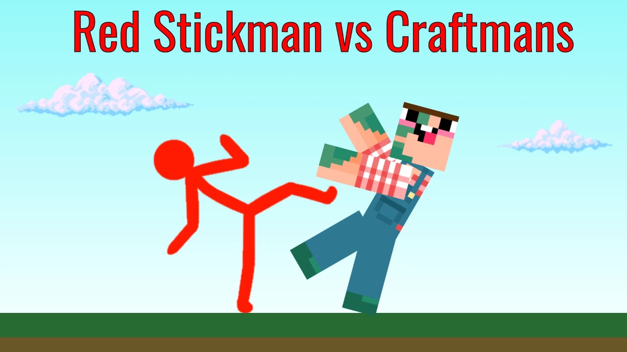 Red Stickman vs Craftmans – O Confronto dos Construtores